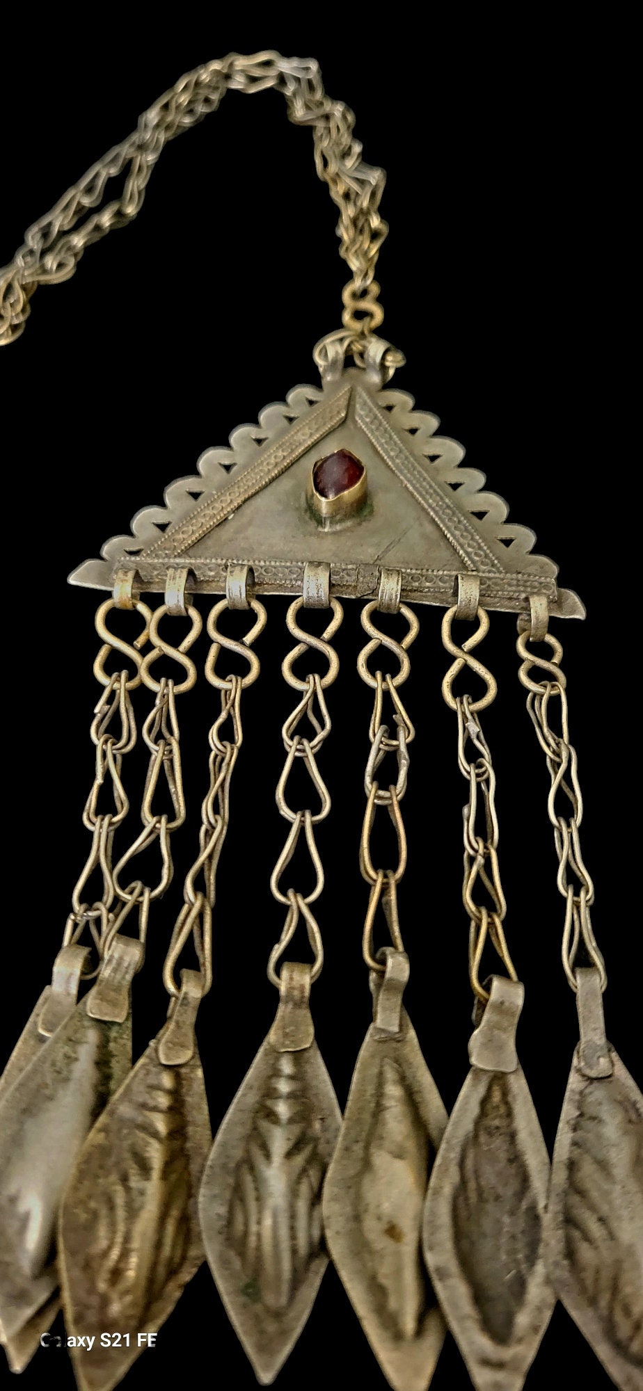 Vintage Kuchi Tribal Necklace: Afghan Boho Statement Jewelry