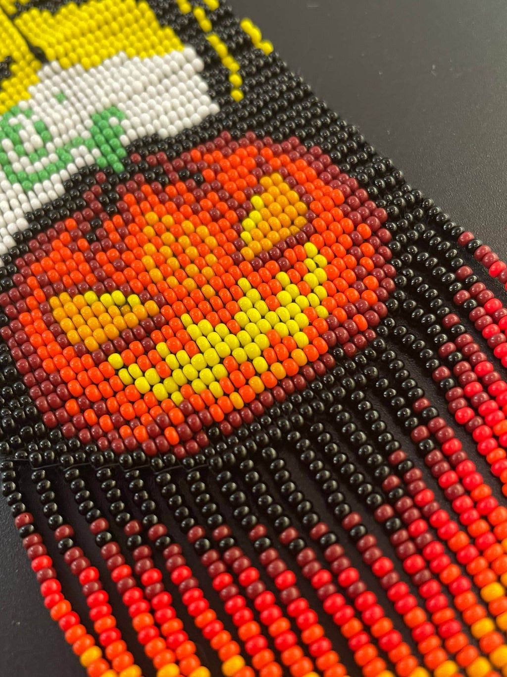 Handmade Beaded Halloween Necklace: Pumpkin Jewelry Set