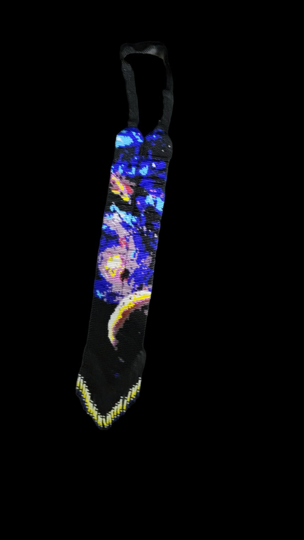 Handmade Loom Beaded Galaxy Necklace: Cosmic Universe Jewelry