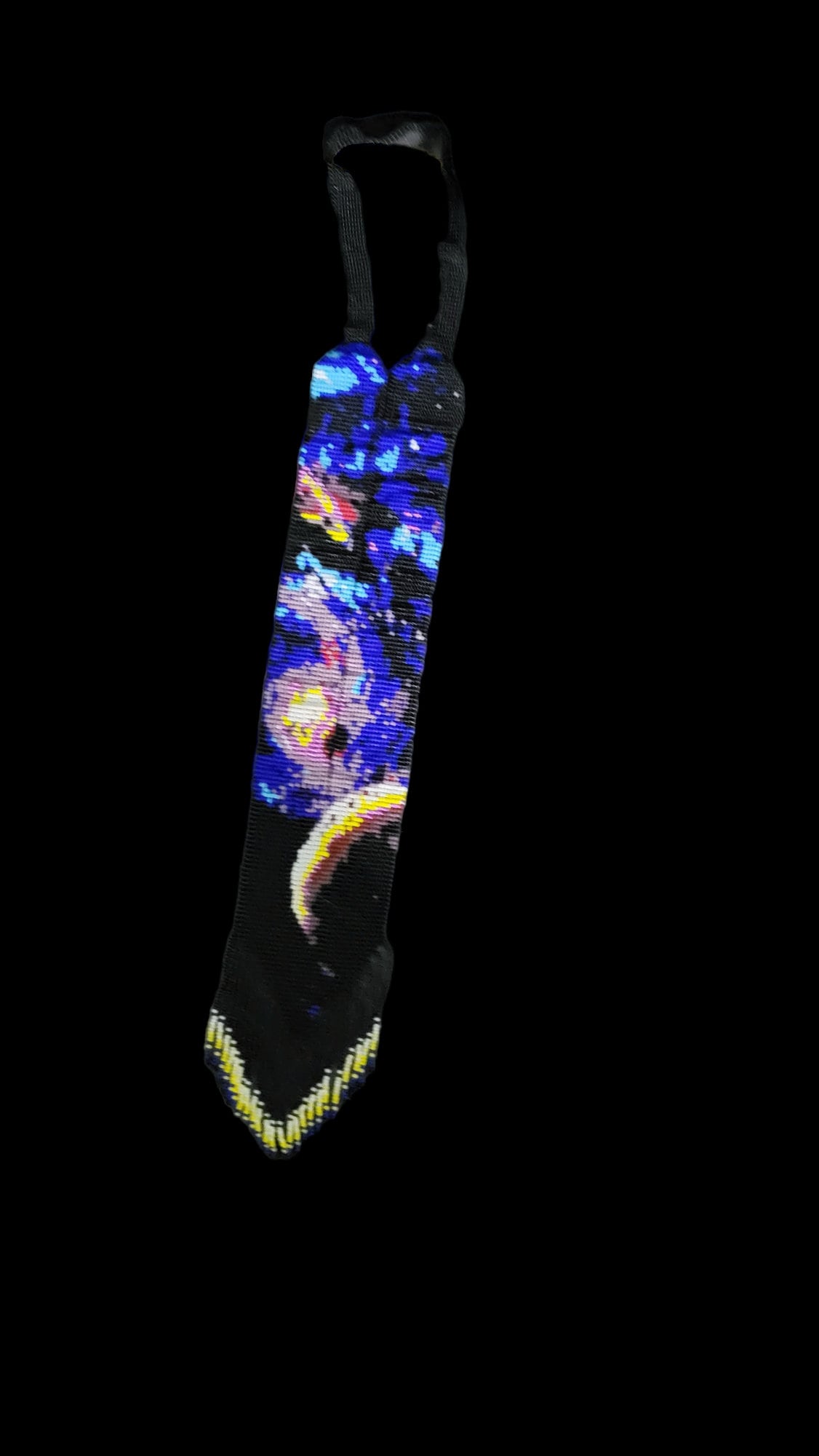 Handmade Loom Beaded Galaxy Necklace: Cosmic Universe Jewelry