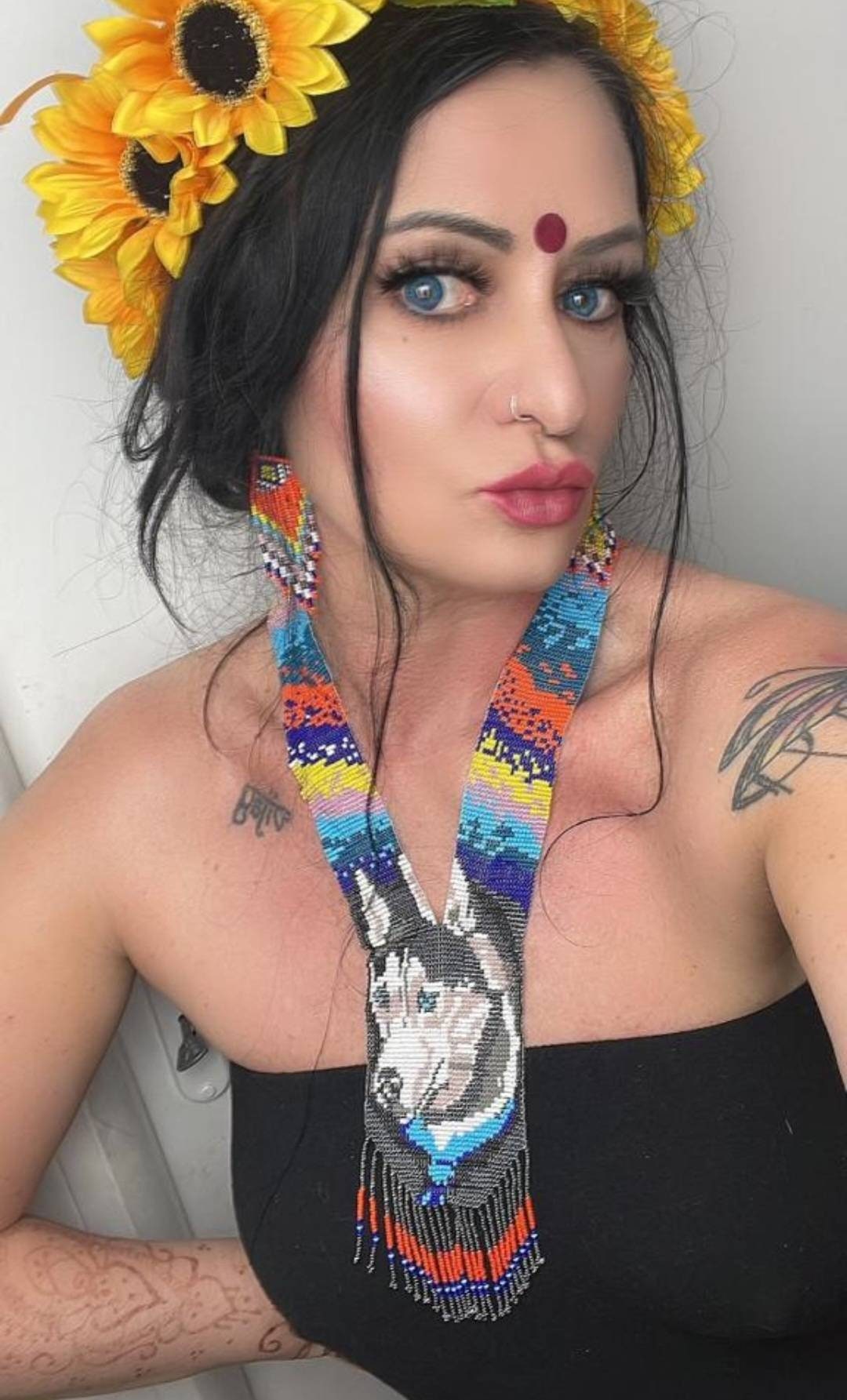 Handmade Beaded Dog Necklace: Boho Animal Lover Jewelry