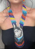Handmade Beaded Dog Necklace: Boho Animal Lover Jewelry