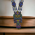 Handmade Beaded Owl Necklace: Long Statement Jewelry