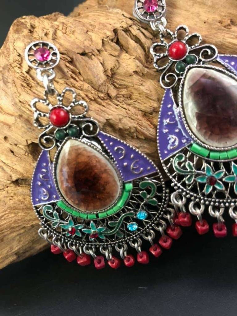 BEADED EARRING,crystal earring,Colourful earring,boho earring,gift for wife