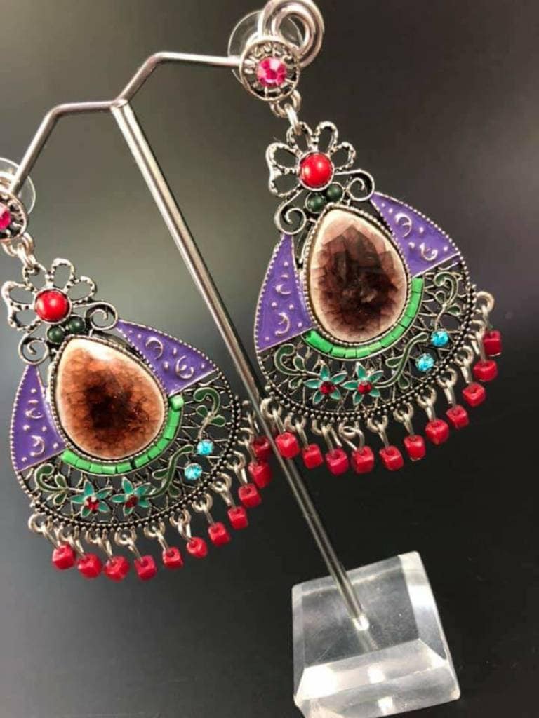 BEADED EARRING,crystal earring,Colourful earring,boho earring,gift for wife