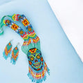 Handmade Seed Bead Skull Necklace & Earring Set