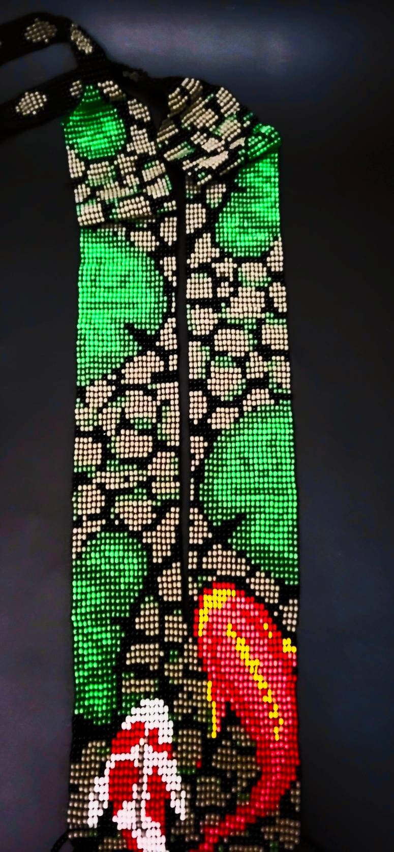 Handmade Koi Fish Beaded Long Necklace: Ocean Lover Jewelry