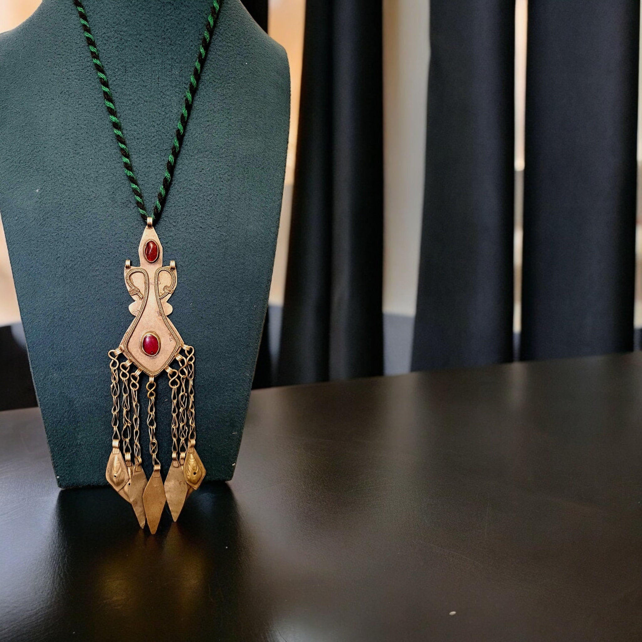 Vintage Kuchi Necklace: Afghan Tribal Boho Statement Jewelry