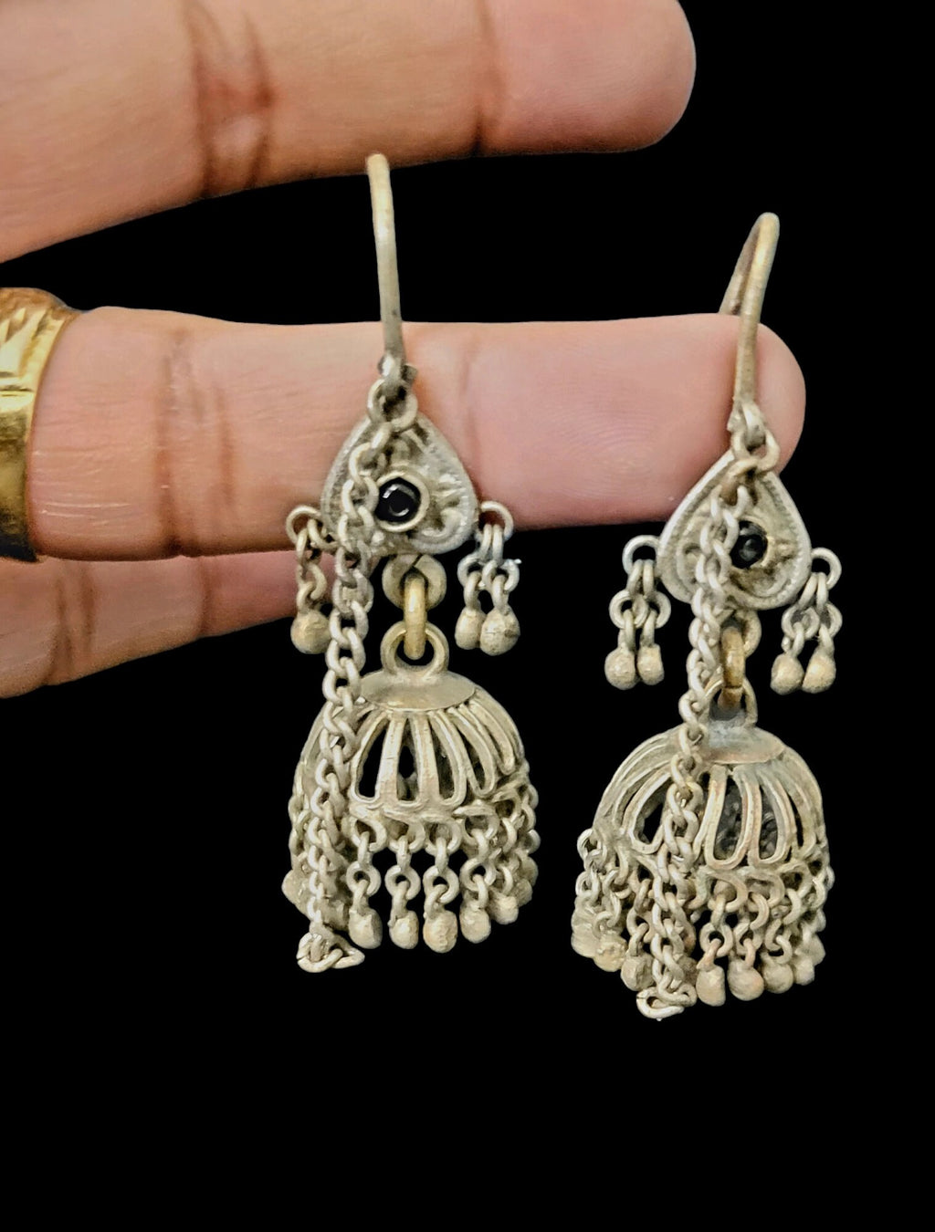Stare afgańskie Jhumki, Miłośniczka vintage, Styl vintage, Biżuteria vintage, Antyk, Prezent, Przesyłanie miłości, Indyjskie Jhumki, Styl Banjara, Biżuteria plemienna,