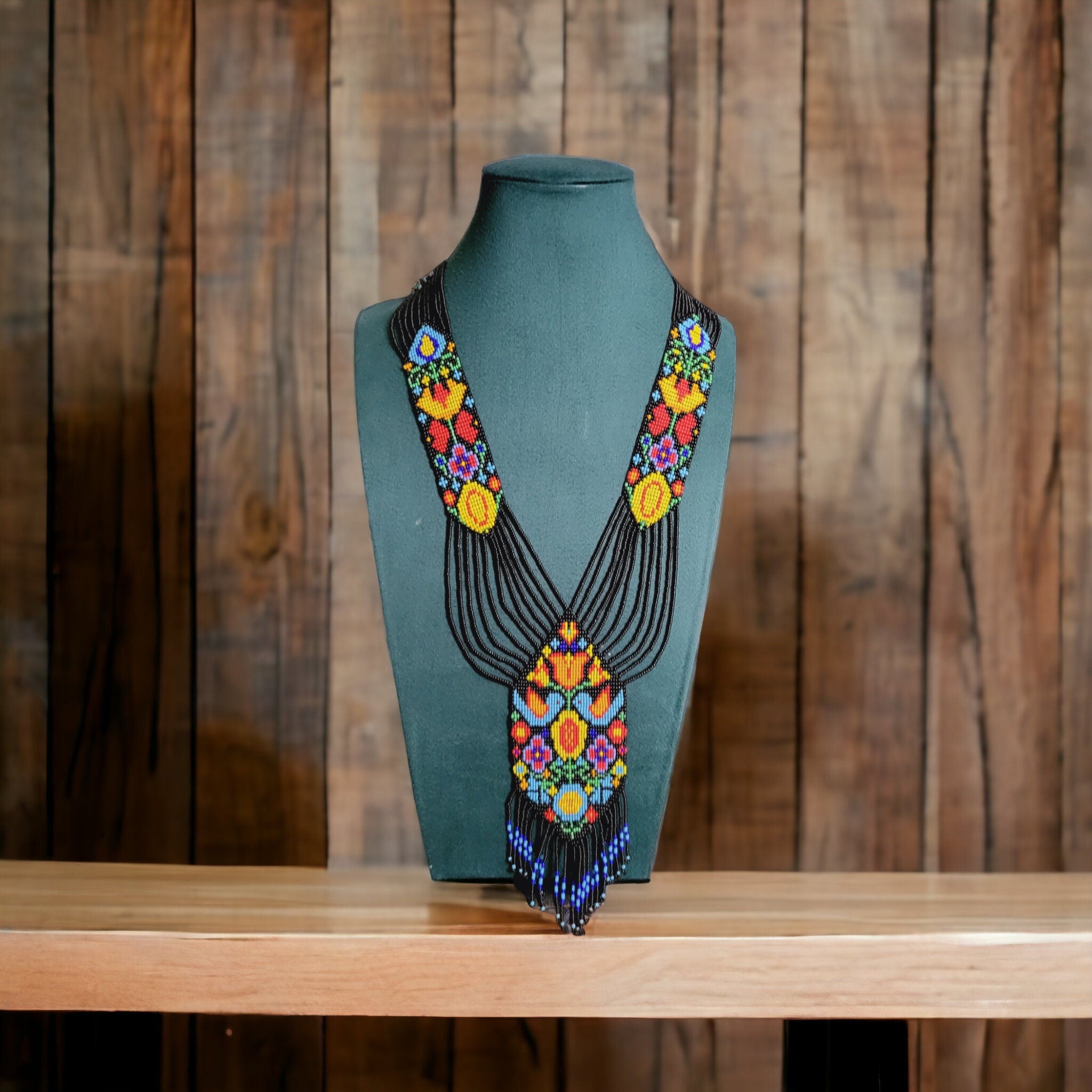 Handmade Beaded Necklace ,  Birds lover
