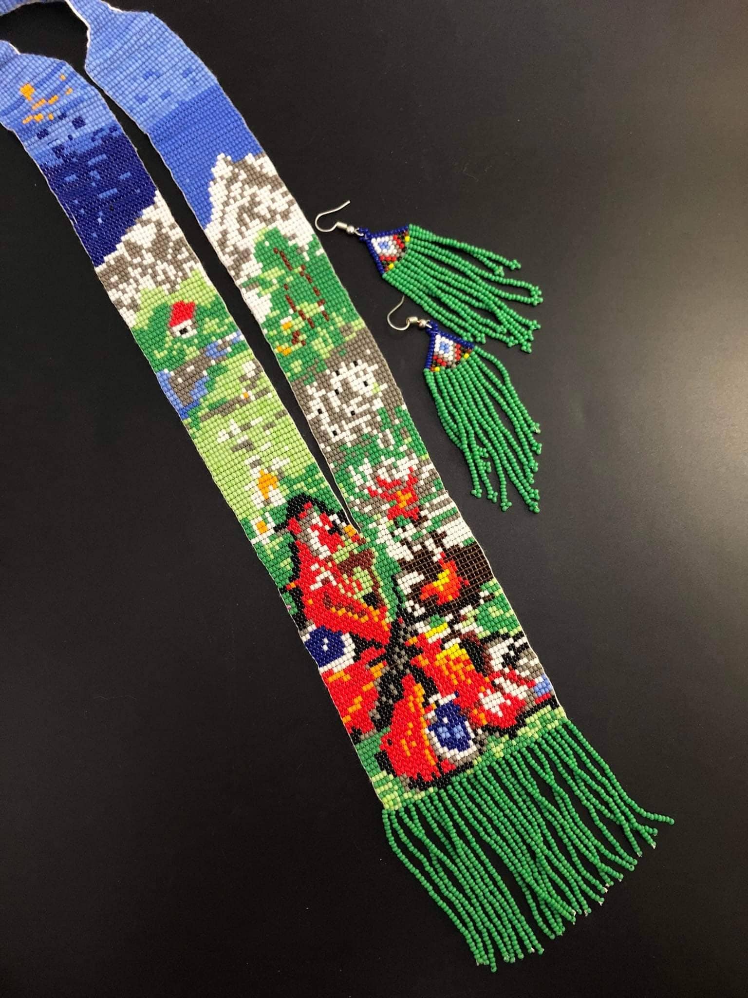 Handmade Beaded Butterfly Necklace: Boho Floral Jewelry