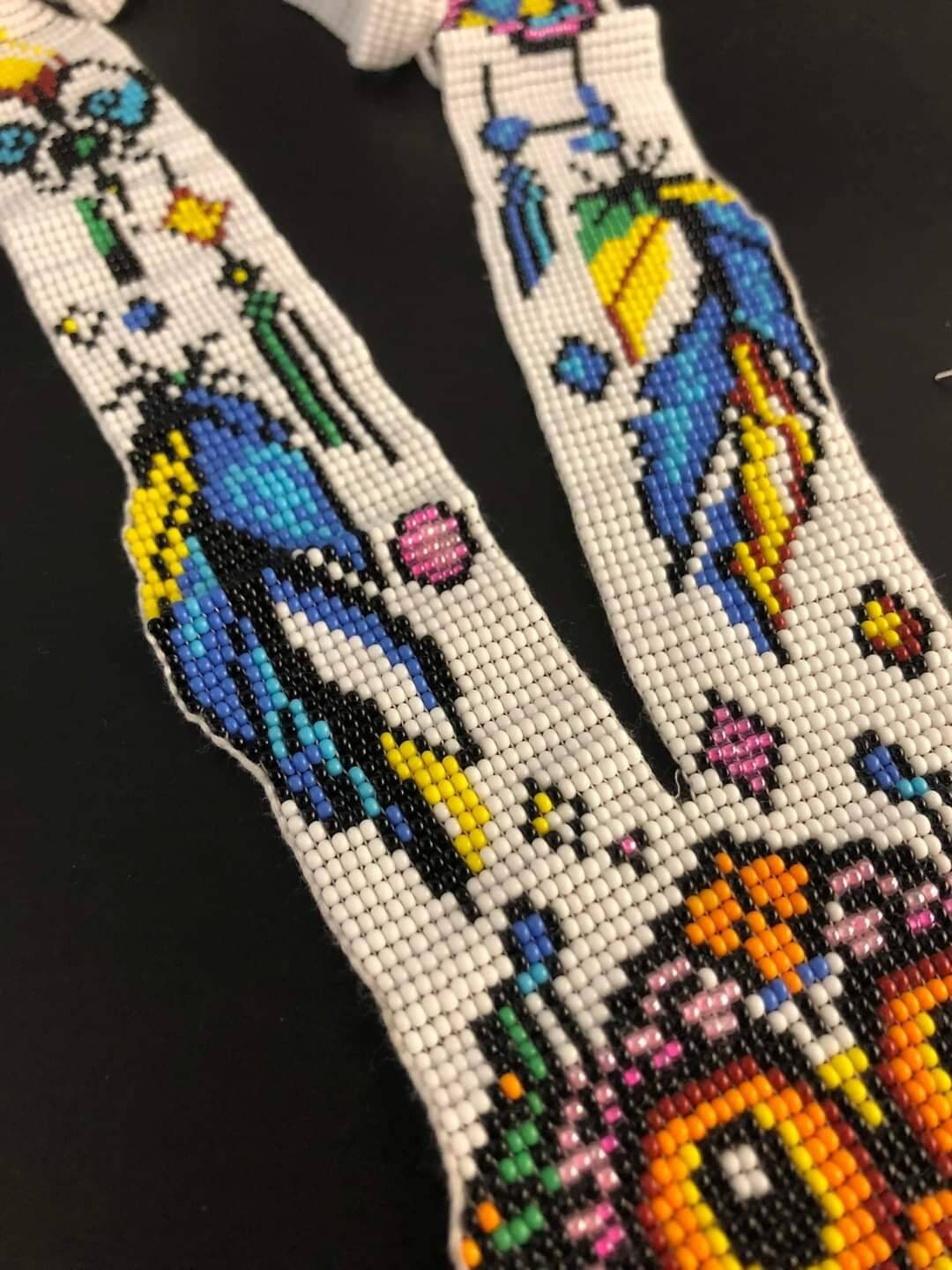 Handmade Beaded Owl Necklace: Long Statement Jewelry