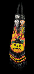 Handmade Beaded Halloween Necklace: Pumpkin Jewelry