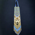 Handmade Beaded Wolf Necklace: Boho Animal Lover Jewelry
