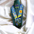 Van Gogh-Inspired Handmade Seed Bead Necklace and Earring Set - Artistic Beaded