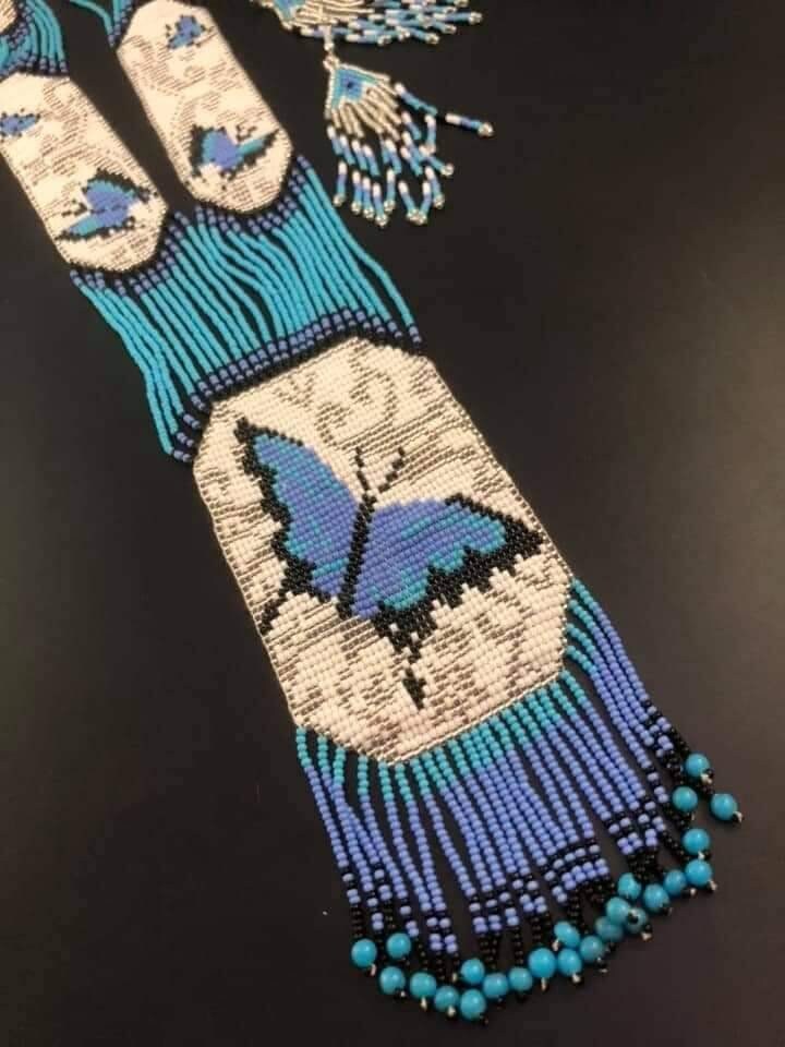 Handmade Beaded Butterfly Necklace: Boho Bird Lover Gift