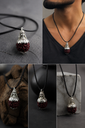 Natural Rudraksha Shiva Pendant Necklace | Spiritual Meditation Necklace for Men & Women
