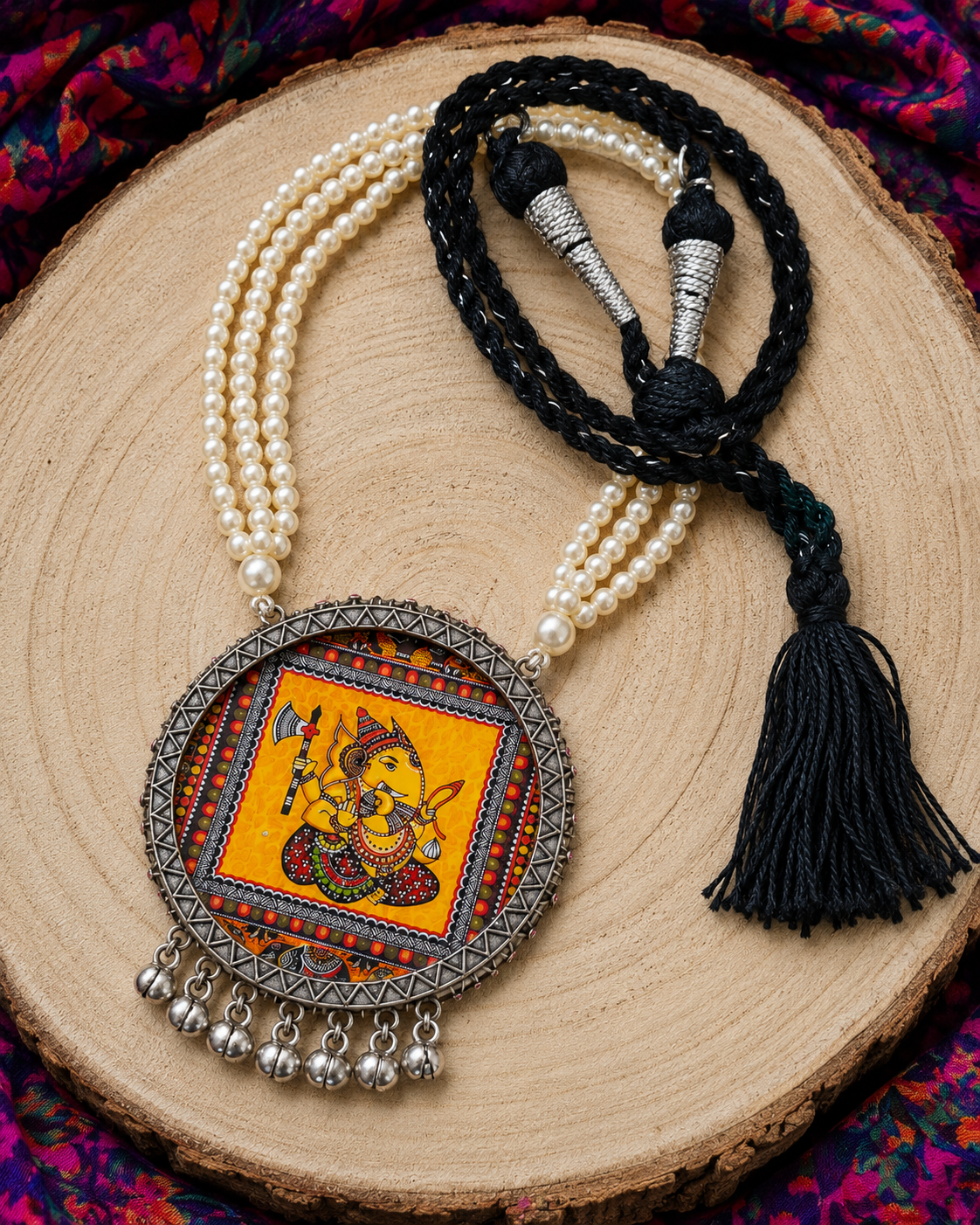 Ganesha Necklace: Hindu God Medallion, Good Luck Charm