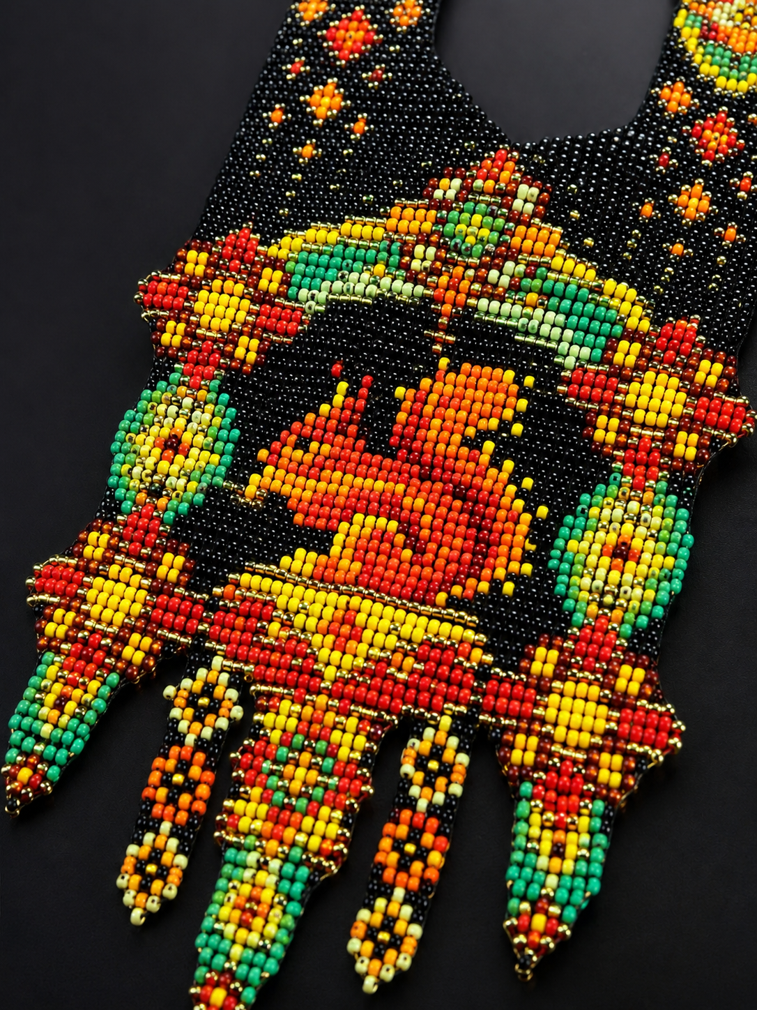 Beaded Squirrel Necklace &amp; Earrings Set: Handwoven Animal Art Jewelry