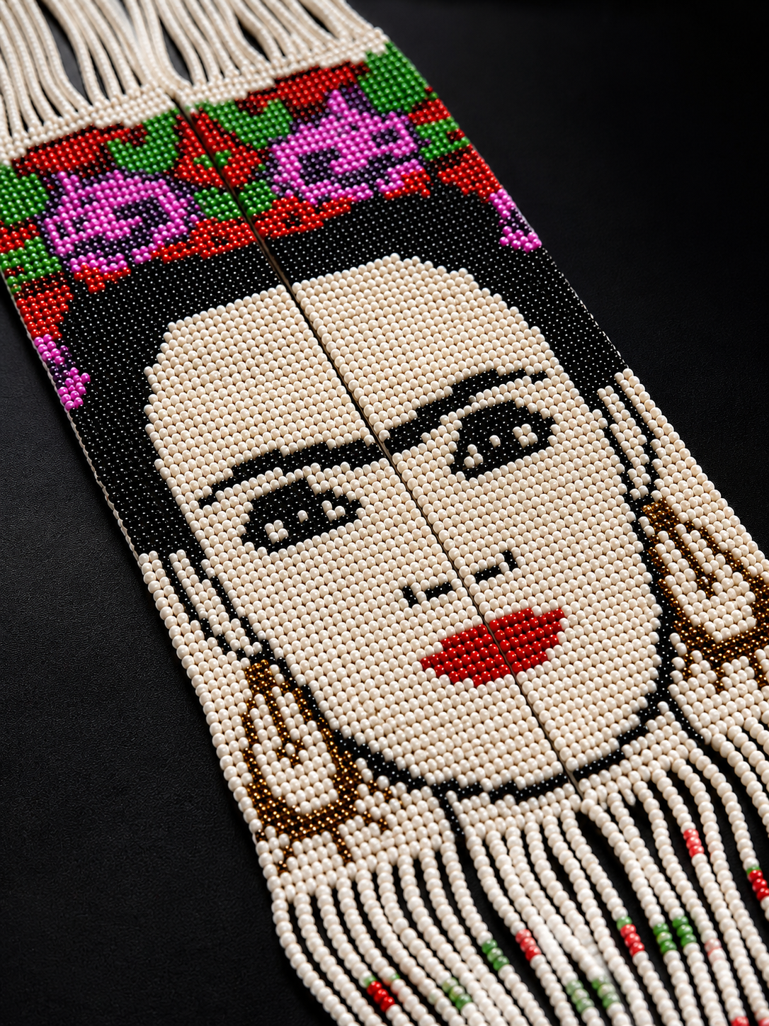 Handmade Frida-Inspired Beaded Necklace & Earrings Set