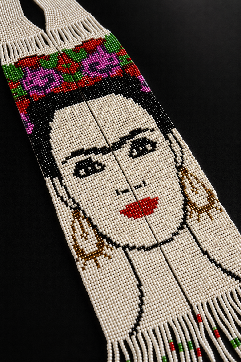 Handmade Frida-Inspired Beaded Necklace & Earrings Set