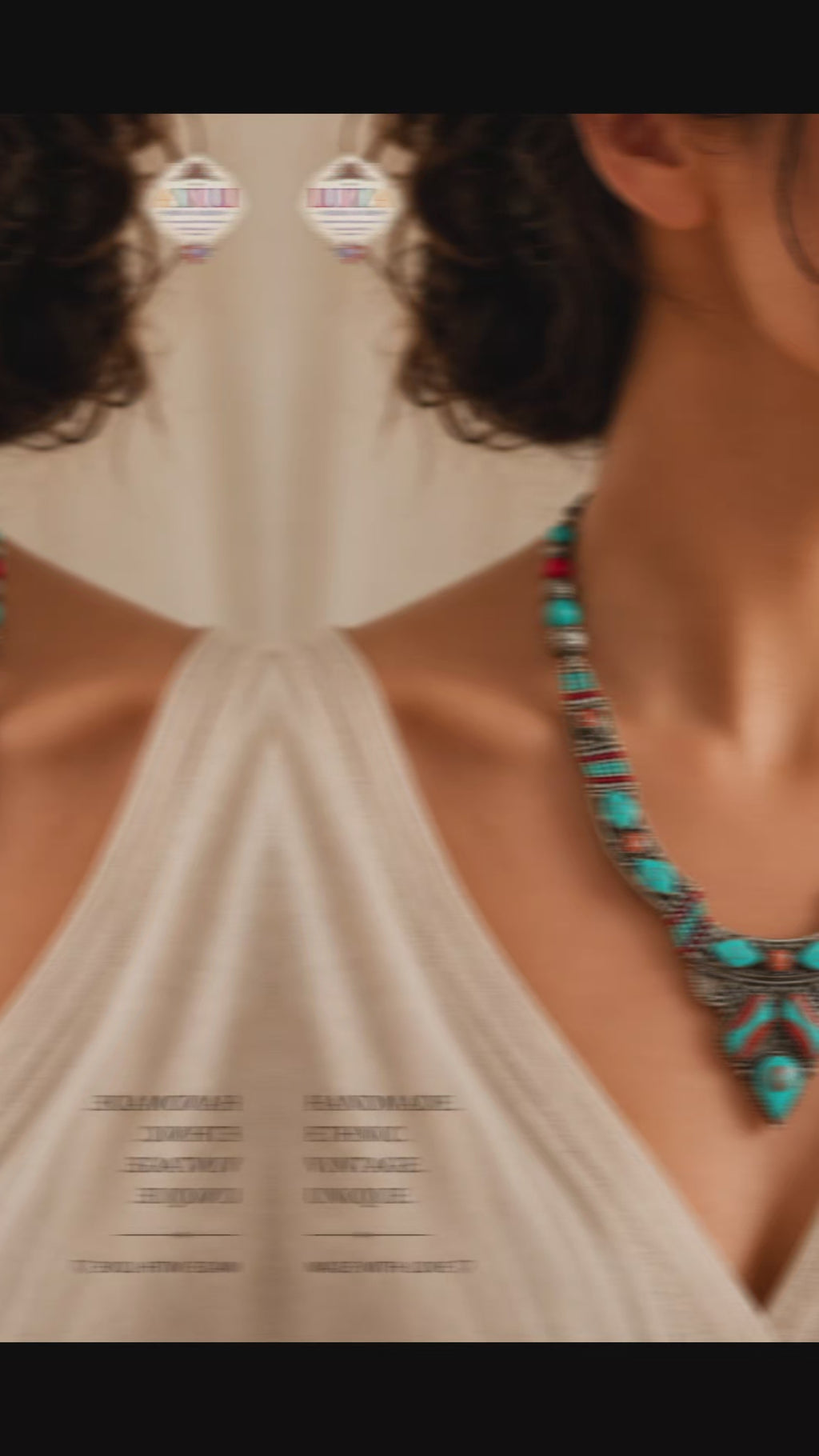Handmade Tibetan Turquoise Necklace | Ethnic Vintage Jewelry | Luiza Indian Shop
Product Description
